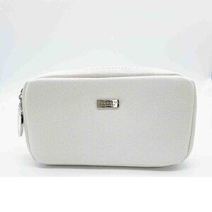 BVLGARI Parfums white Mini Clutch w/ Metalic Bvlgari emblem Pull tag
